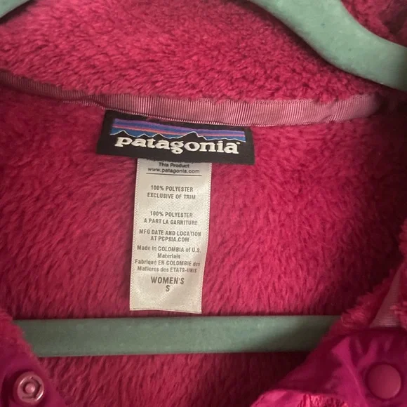 Hot Pink Women’s Patagonia Snap-T Fleece Pullover size S - Picture 4 of 4